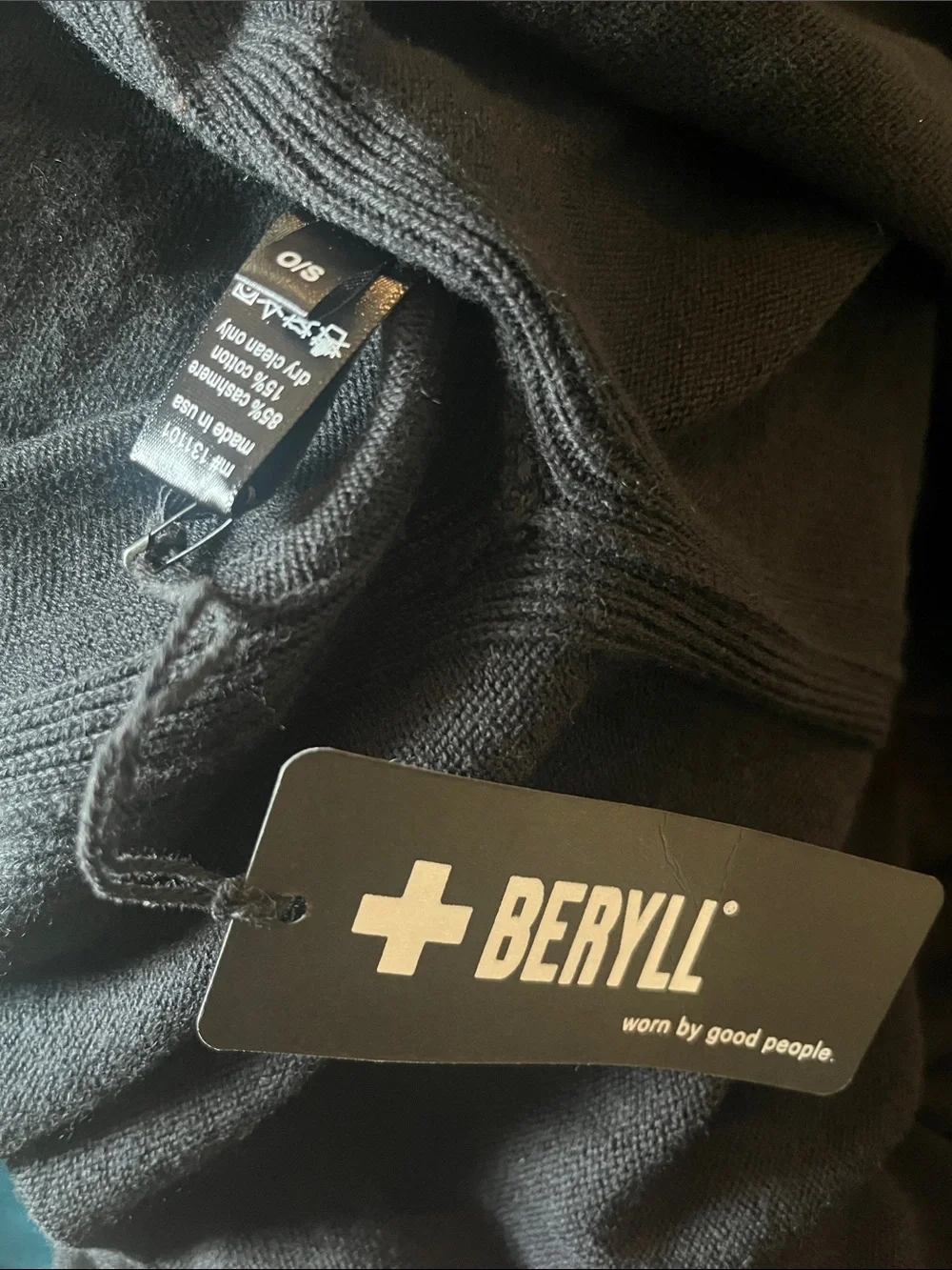 +BERYLL Black Open Shrug/Cardigan, One Size